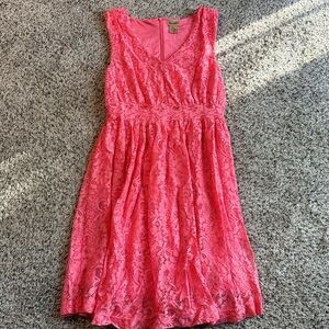 Wrangler Pink Lace Sleeveless Dress